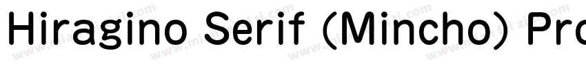 Hiragino Serif (Mincho) ProN字体转换